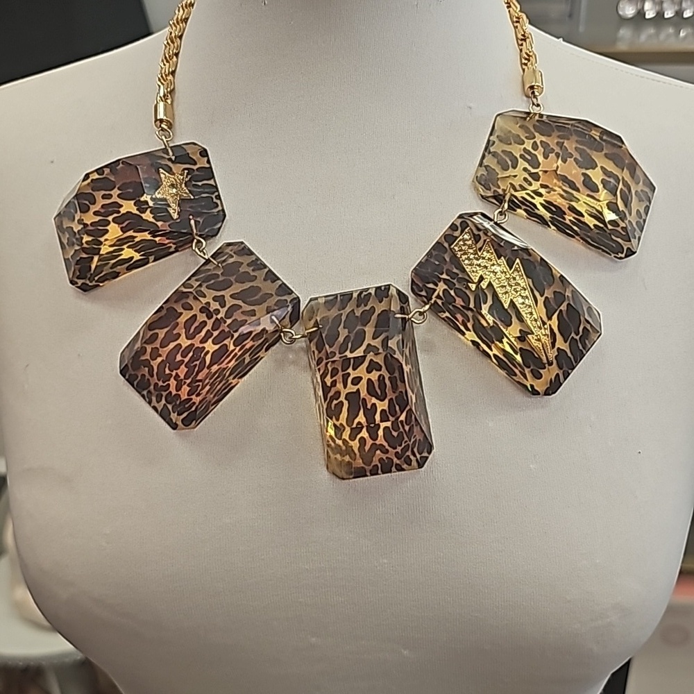 Rare, vintage, animal print, party, 2000s, lepord, jewelry, casual, y2k
